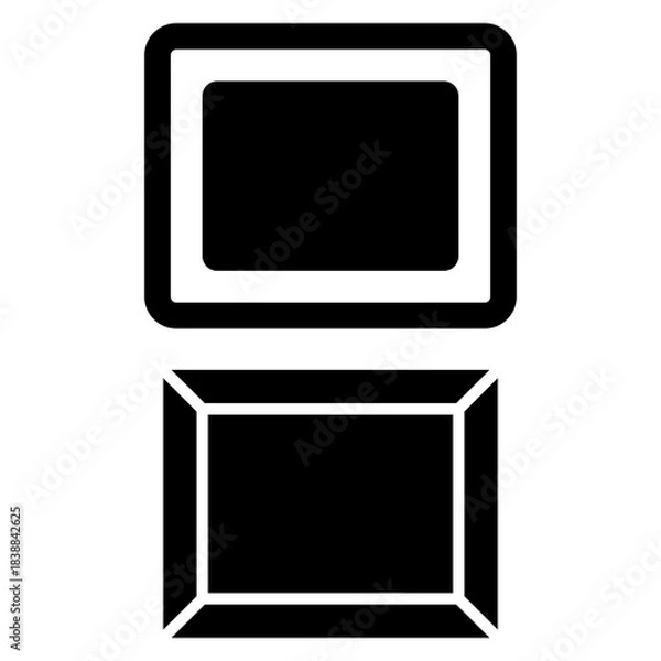 Obraz frame icon vector design template simple and modern