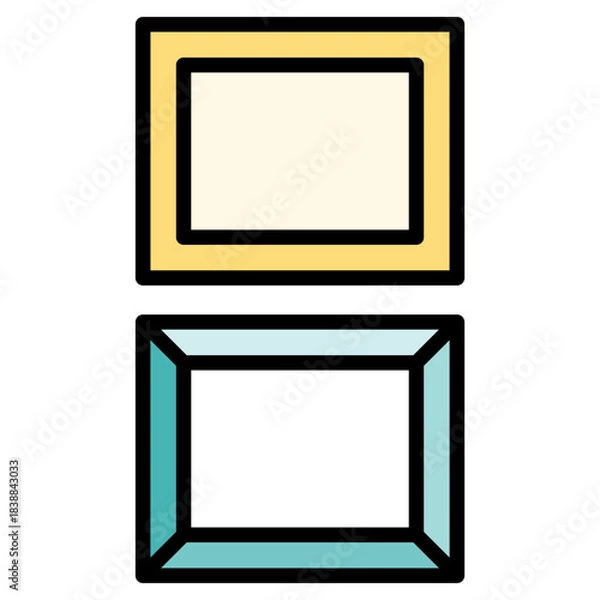 Obraz frame icon vector design template simple and modern