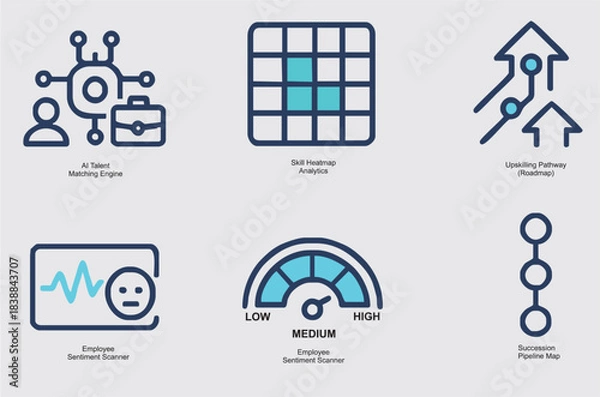 Obraz Employee Lifecycle 2.0 Icons ...