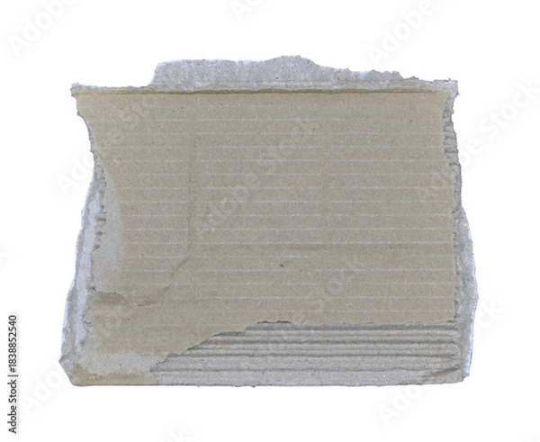 Obraz Torn corrugated kraft paper in transparent background png
