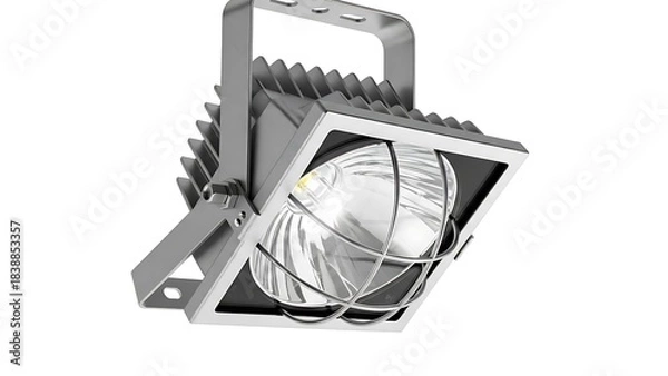 Obraz Vintage industrial spotlight isolated on a clean white background for design projects