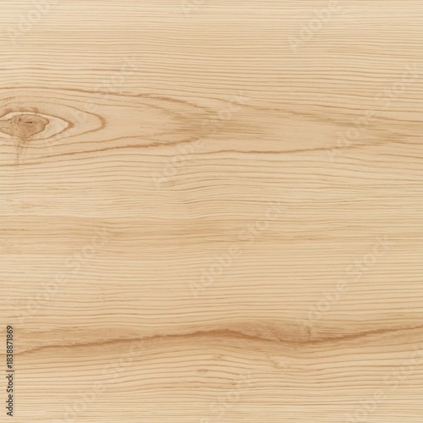 Obraz Smooth maple wood surface with subtle knots, creamy beige tones, detailed grain visible for high-resolution stock photography Generative AI