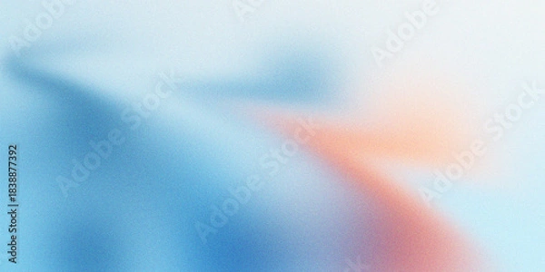 Obraz Soft Blue and Orange Gradient with Subtle Grain Texture Background abstract
