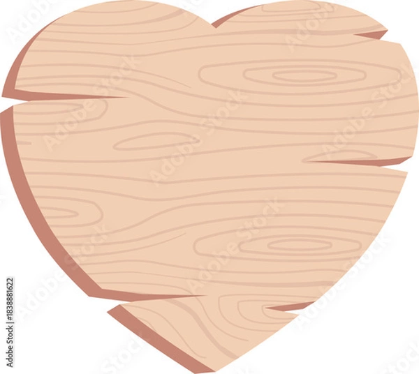 Obraz wooden heart shape