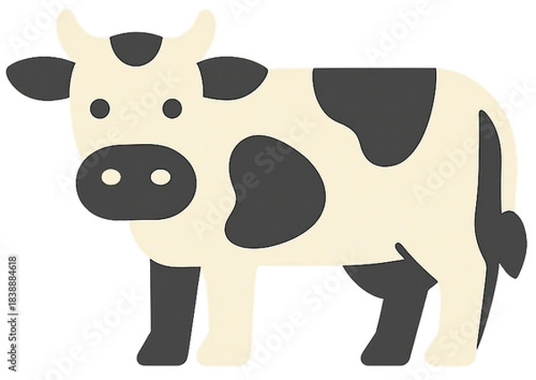Obraz Flat Cow Icon Illustration