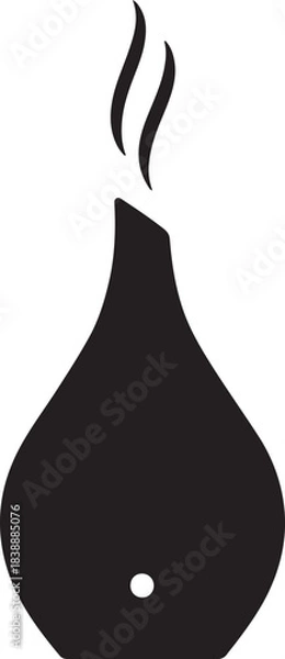 Obraz Modern aromatherapy diffuser emitting steam, wellness spa icon