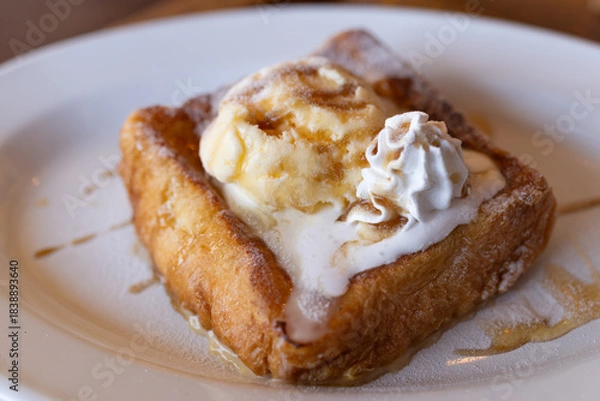 Obraz カフェで食べる美味しいフレンチトースト