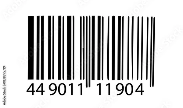 Fototapeta barcode on a white background,