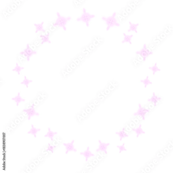 Obraz Pink glowing round frame design