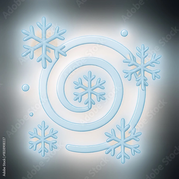 Obraz blue christmas background with snowflakes
