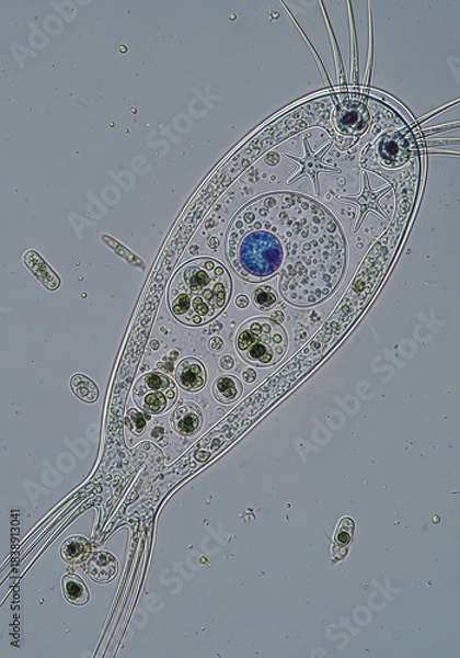 Obraz Paramecium Under Microscope
