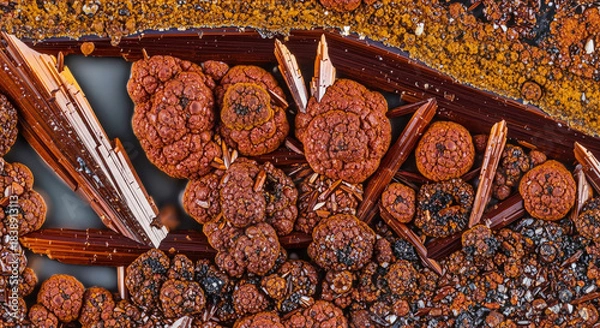 Obraz Chocolate Shards with Raspberries