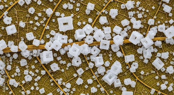 Obraz Leaf with White Square Nodes