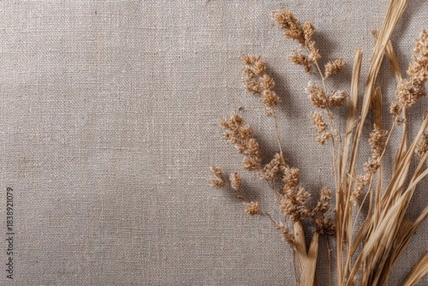 Obraz wheat ears on burlap