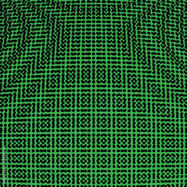 Fototapeta Wavy gradient halftone dots pattern texture background
