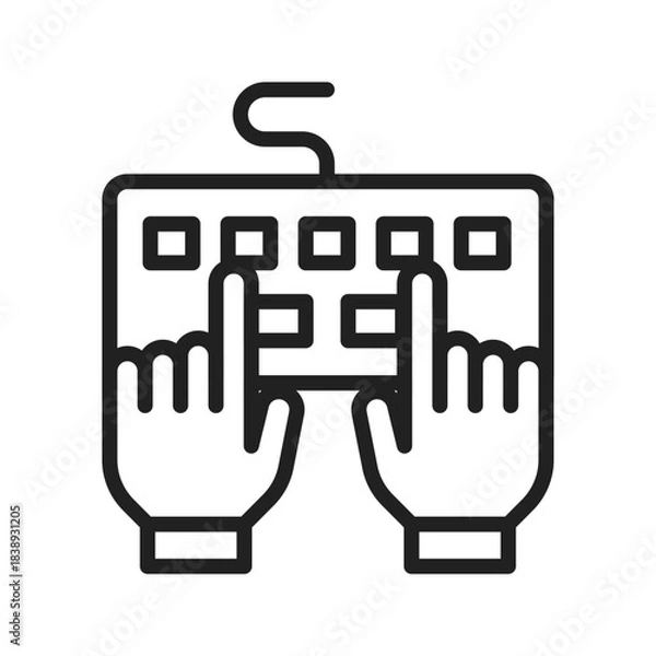 Obraz Typing hands icon