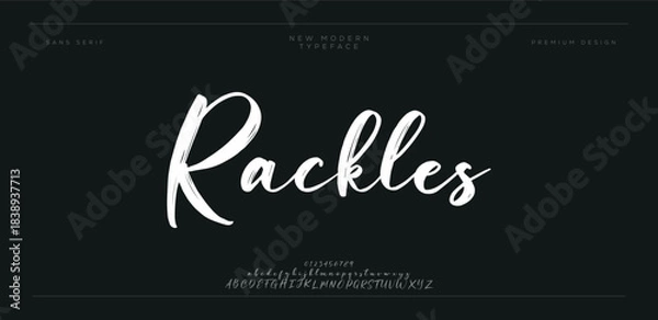 Fototapeta Rackles – Stylish Brush Calligraphy Script