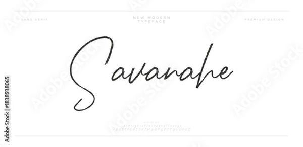 Fototapeta Savanahe – Thin Modern Line Script