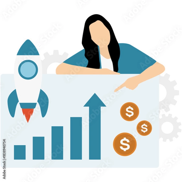 Obraz Business Startup Illustration