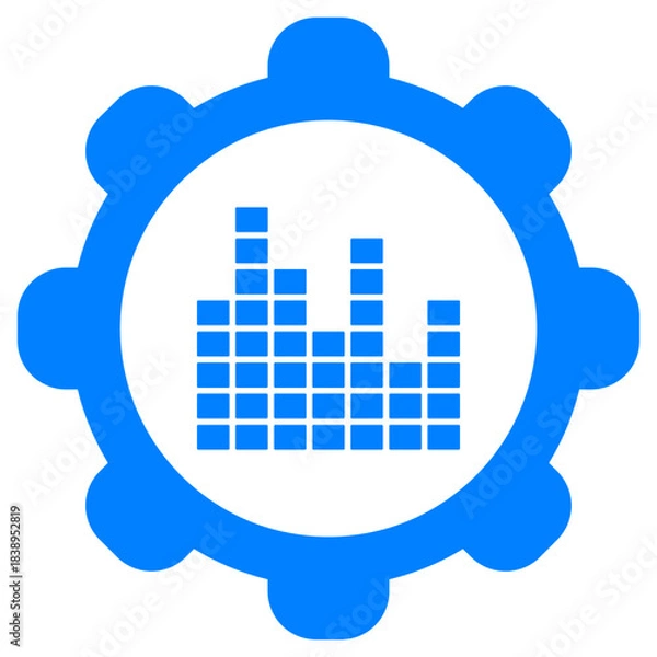 Fototapeta Equalizer und Zahnrad