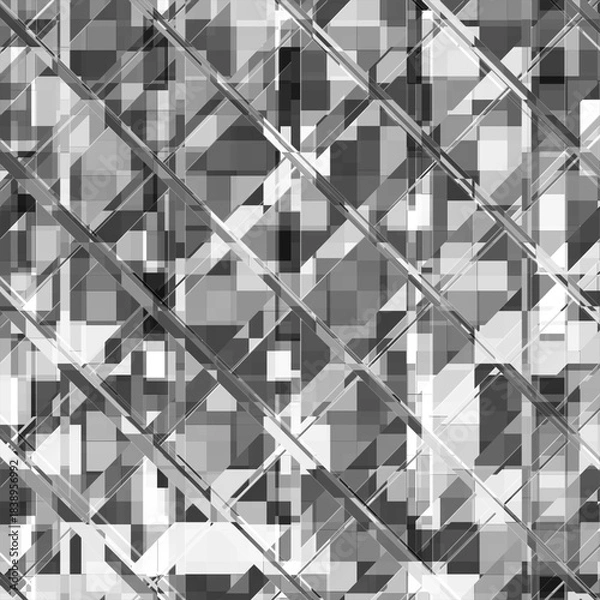 Obraz クリスタルの幾何学的グリッドパターン背景素材