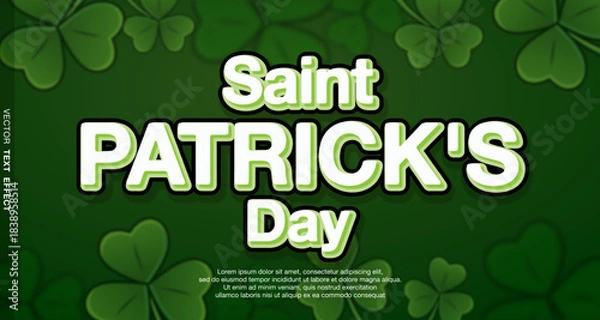 Obraz Saint Patrick's Day Text Effect Style