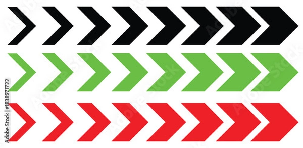 Fototapeta Chevron Arrow Set Icon 3D Digital Design for Apps Games and UI Elements