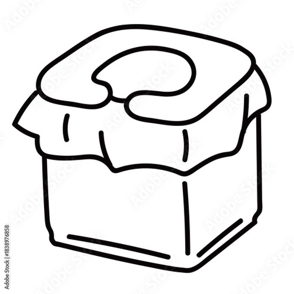 Obraz 簡易トイレ_線画