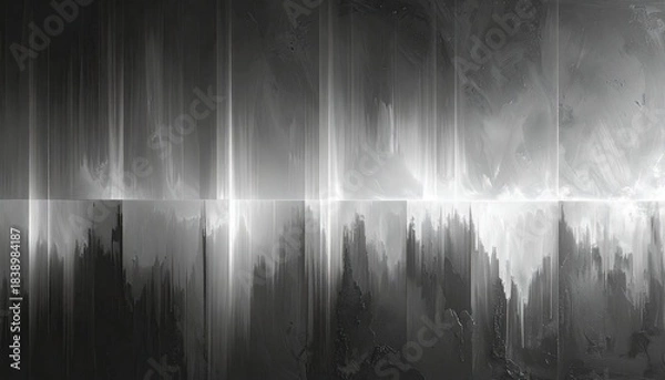 Obraz Abstract, monochromatic composition featuring ethereal, vertical light shafts and blurred textures