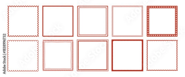 Fototapeta Hand drawn Christmas frames