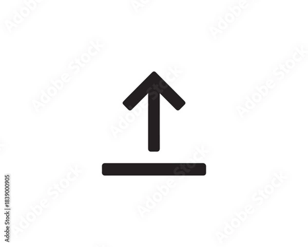 Fototapeta Upload icon vector design illustration.
