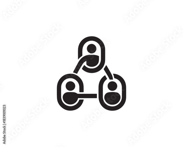 Fototapeta Value Chain icon vector design illustration
