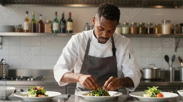 Obraz man in kitchen