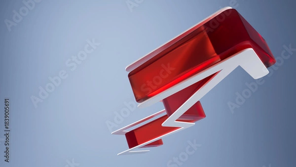 Obraz Arrow 3d rendering for abstract content