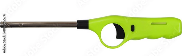 Obraz Green gas lighter isolated on white background