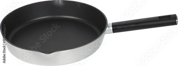 Obraz Black frying pan isolated on white background