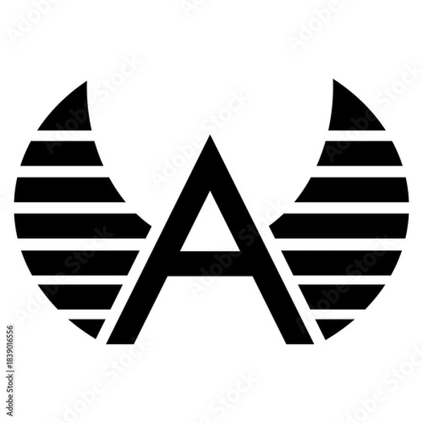 Obraz Letter 'a' logo with wings