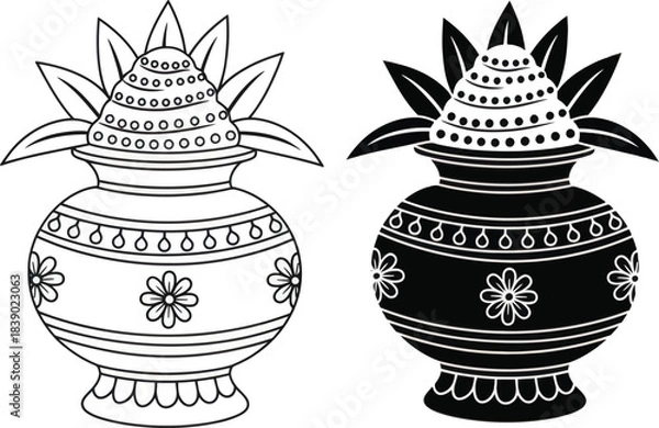 Obraz Decorative Kalash Pot Vector