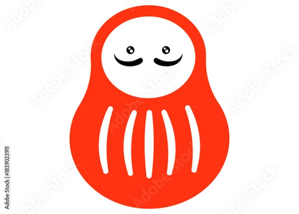 Obraz お正月・年賀状素材　キラキラした目のダルマさん　1