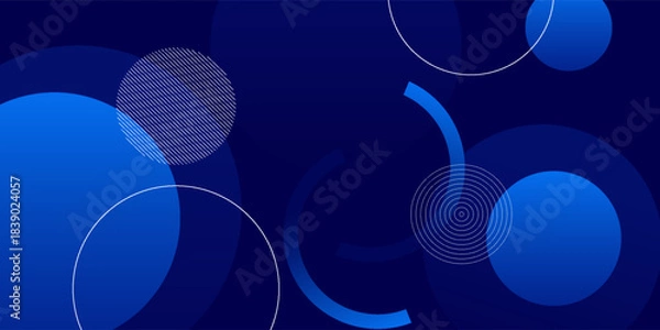 Fototapeta Abstract blue geometric background. Dynamic shapes composition. Eps10