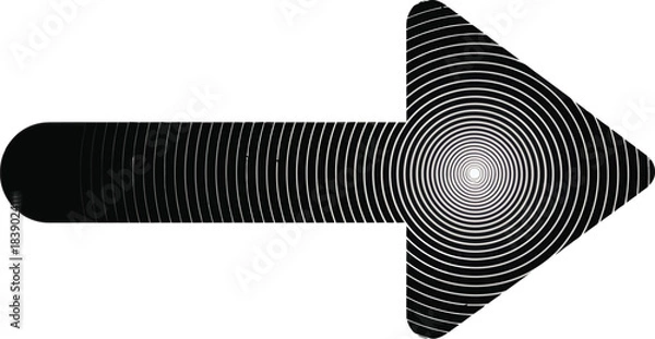 Obraz Abstract Right Arrow With Concentric Circle Pattern