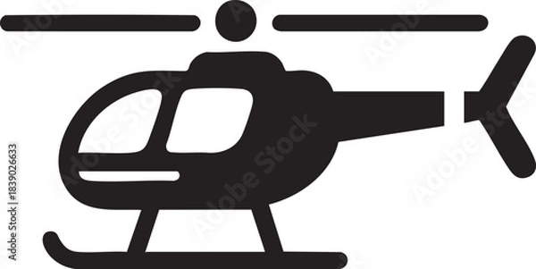 Obraz Black helicopter icon