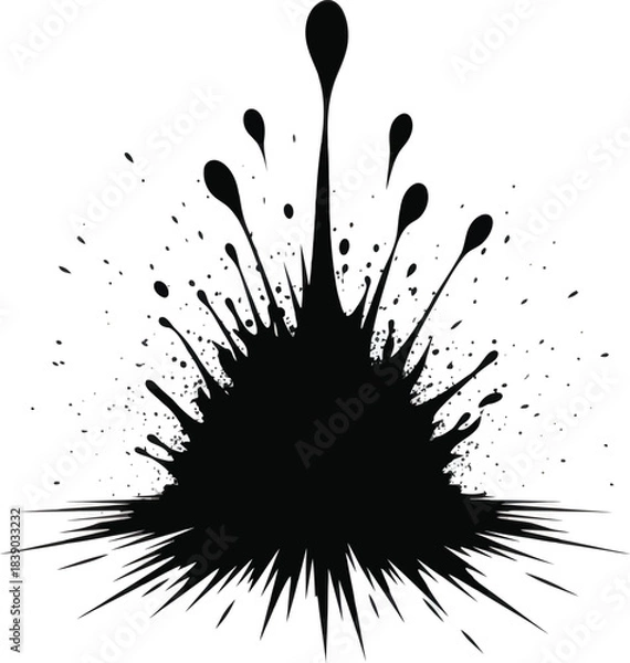 Obraz Ink splash splatter explosion abstract art vector