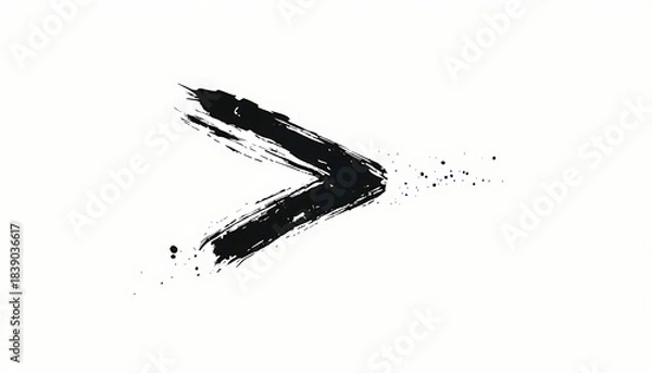 Obraz Hand Drawn Arrow on White Background