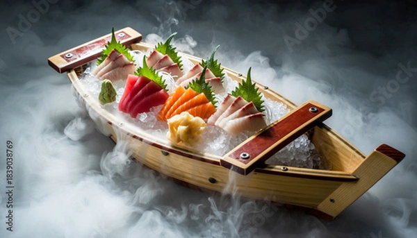 Obraz sushi rolls with salmon