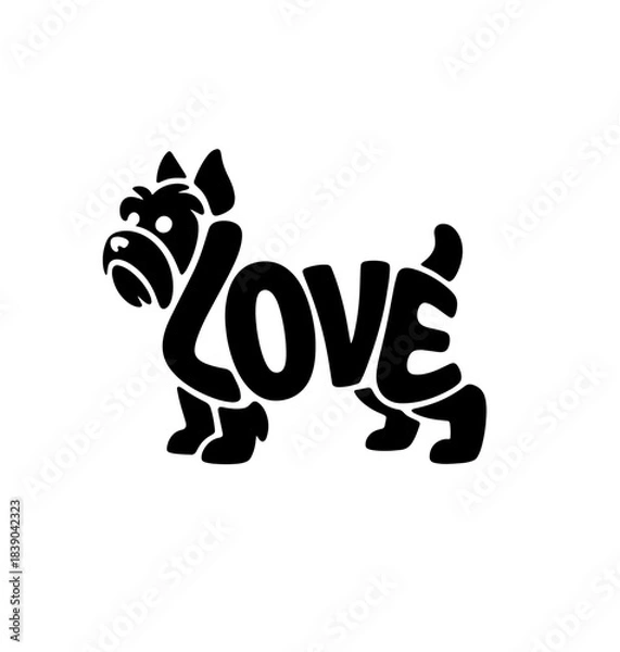 Fototapeta Pet dog icon symbol template for graphic and web design collection logo vector illustration
