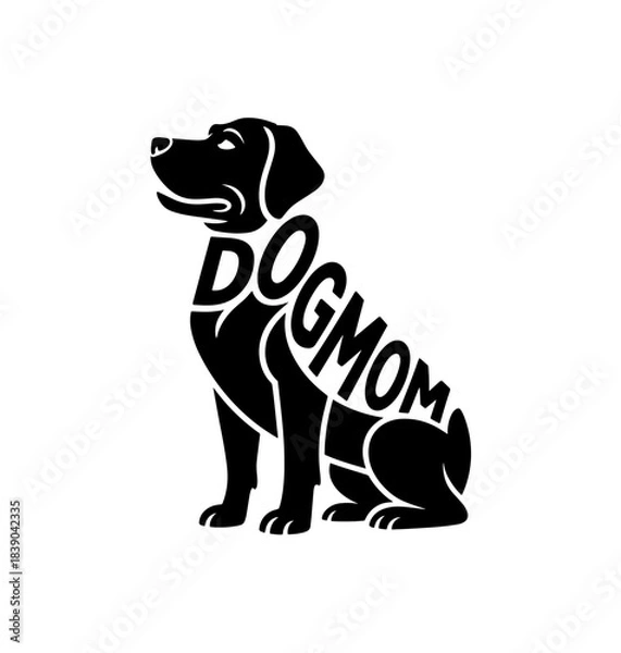 Fototapeta Pet dog icon symbol template for graphic and web design collection logo vector illustration

