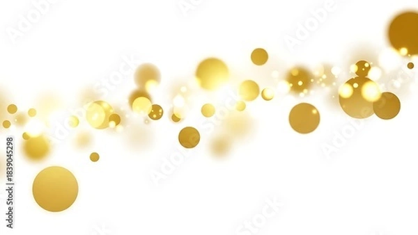 Obraz Abstract, luminous texture featuring blurred yellow and orange circles of light, creating a gentle sparkling effect