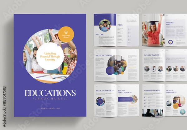 Fototapeta Education Brochure Layout
