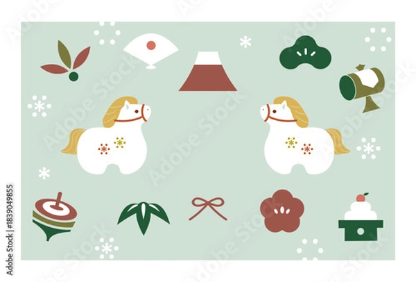 Obraz 2026年午年年賀状